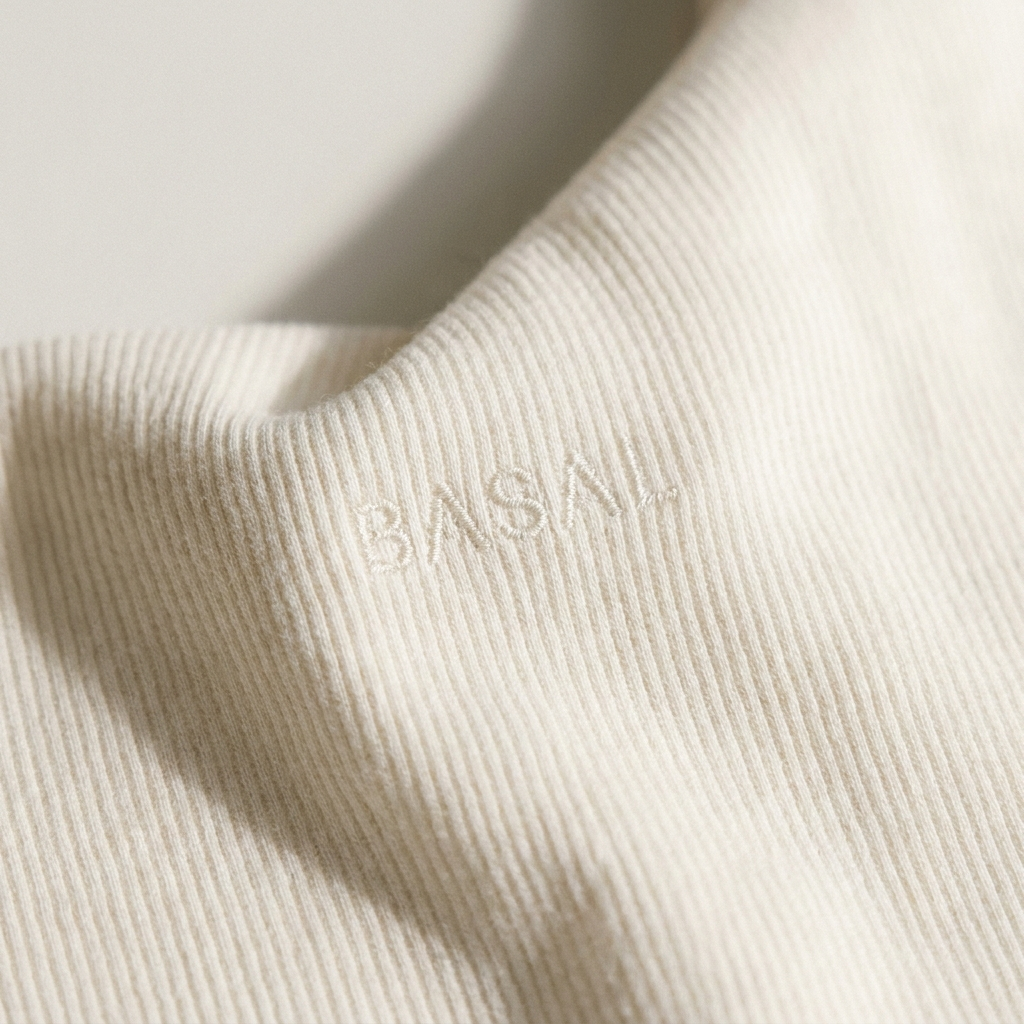 Ribbed fabric texture detail